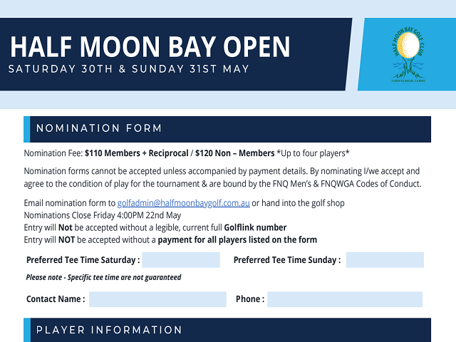 Half Moon Bay Open 2026 